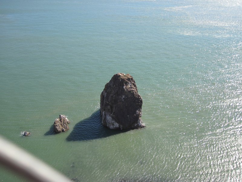 SanFrancisco100313-6267.jpg - Large rock at the North end of the Golden Gate Bridge. Biking the Golden Gate Bridge to Sausalito