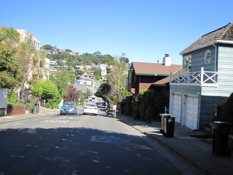 SanFrancisco100313-6269.jpg - Heading downhill into Sausalito. Biking the Golden Gate Bridge to Sausalito