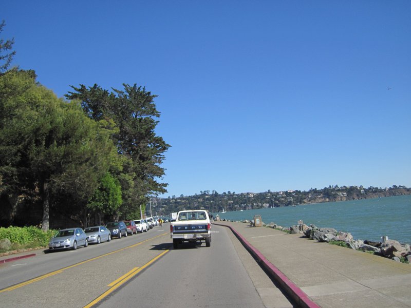 SanFrancisco100313-6270.jpg - Heading downhill into Sausalito. Biking the Golden Gate Bridge to Sausalito