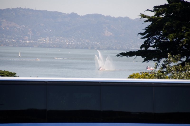 SanFrancisco100313-8769.jpg - Fireboat, view from south end of the Golden Gate Bridge plaza area. Hop-on Hop-off bus tour of San Francisco