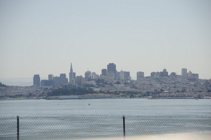 SanFrancisco100313-8797.jpg - View of San Francisco skyline from the Golden Gate Bridge. Hop-on Hop-off bus tour of San Francisco
