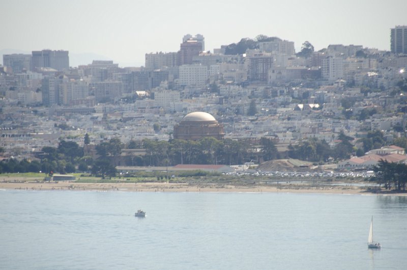 SanFrancisco100313-8803.jpg - View of San Francisco skyline from the Golden Gate Bridge. Hop-on Hop-off bus tour of San Francisco