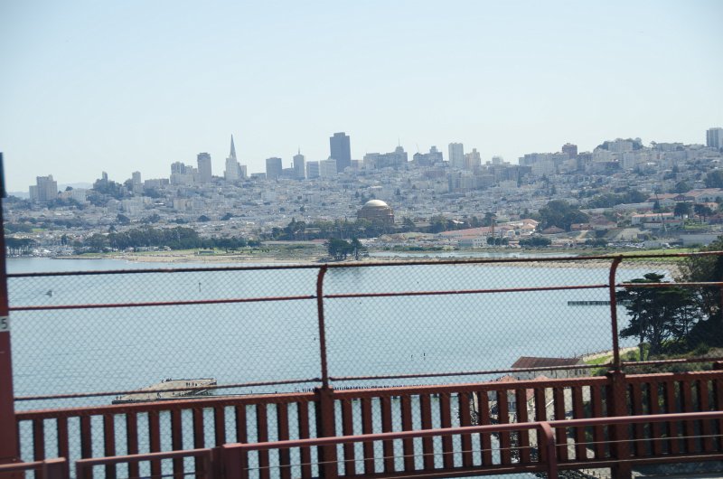 SanFrancisco100313-8812.jpg - View of San Francisco skyline from the Golden Gate Bridge. Hop-on Hop-off bus tour of San Francisco