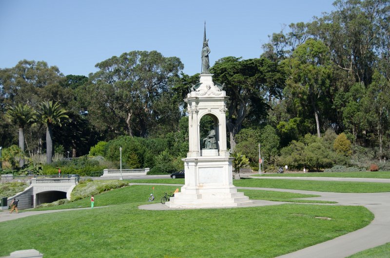 SanFrancisco100313-8826.jpg - Francis Scott Key Monument, Golden Gate Park, by William Wetmore Story, 1888. Driving through Golden Gate Park. Hop-on Hop-off bus tour of San Francisco