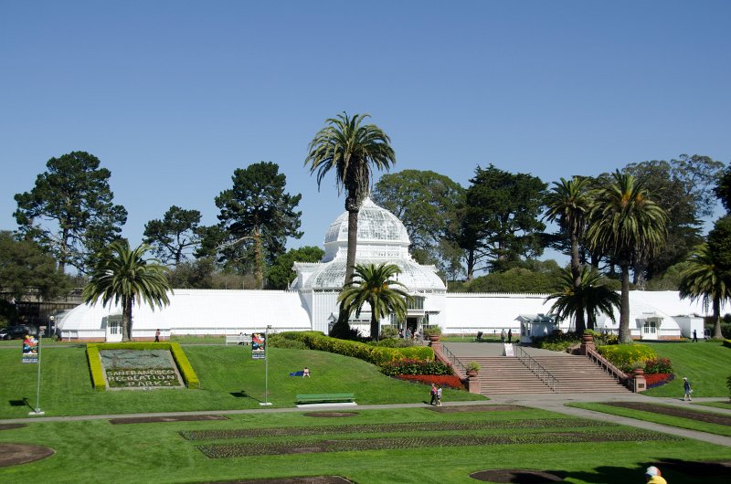 SanFrancisco100313-8831.jpg - Conservatory of Flowers, Golden Gate Park, Built 1878-1879. Driving through Golden Gate Park. Hop-on Hop-off bus tour of San Francisco