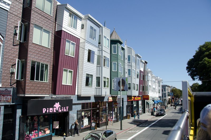 SanFrancisco100313-8845.jpg - Driving through Haight Street. Hop-on Hop-off bus tour of San Francisco