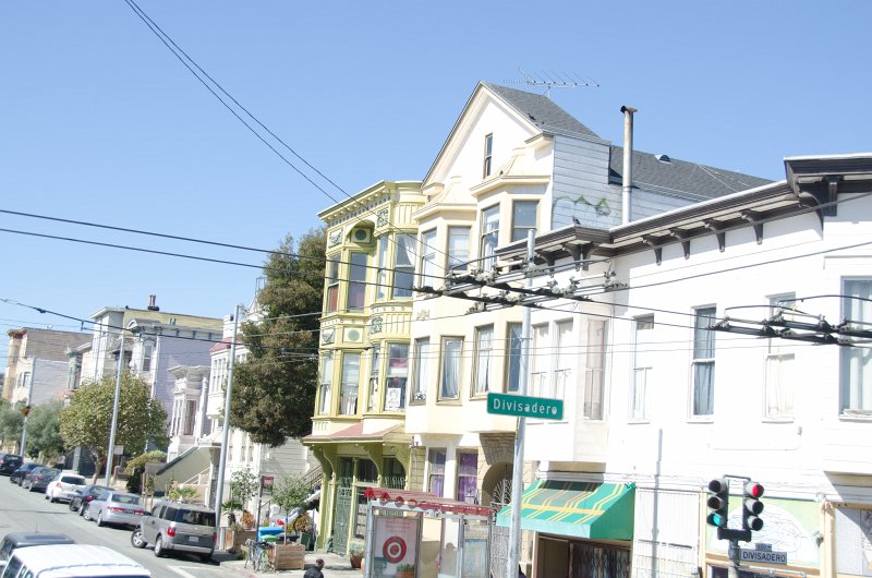 SanFrancisco100313-8868.jpg - Victorian House at Divisadero and Hayes Streets. Hop-on Hop-off bus tour of San Francisco