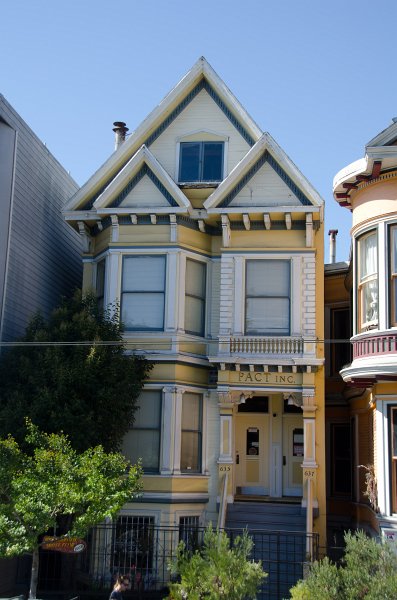 SanFrancisco100313-8871.jpg - Victorian Houses on Divisadero near Hayes Streets. Hop-on Hop-off bus tour of San Francisco