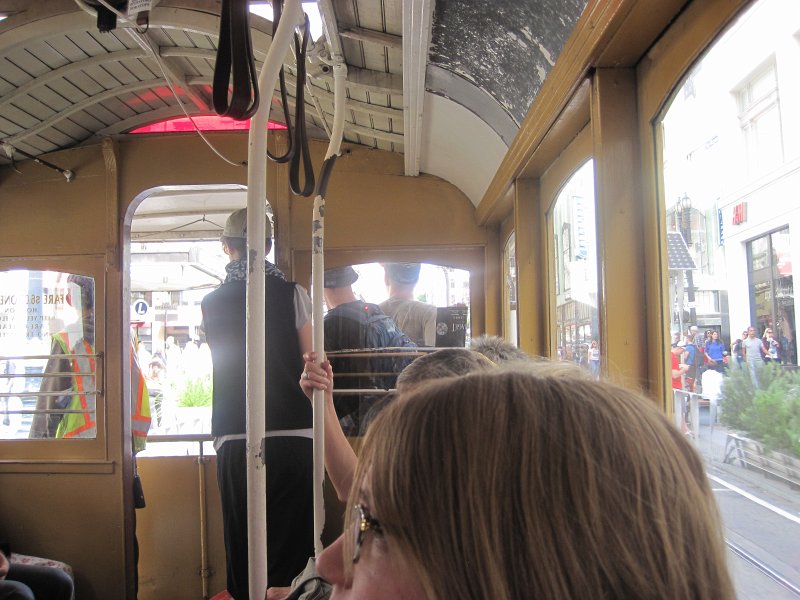SanFrancisco100313-6353.jpg - Looking North back onto Powell, approaching Union Square. Ride on the Powell/Mason cabl e car line from Fisherman's Wharf to Union Square