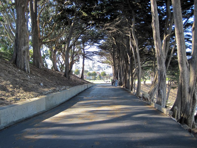 SanFrancisco100313-6238.jpg - Biking west along McDowell Rd toward the Golden Gate Bridge to Sausalito