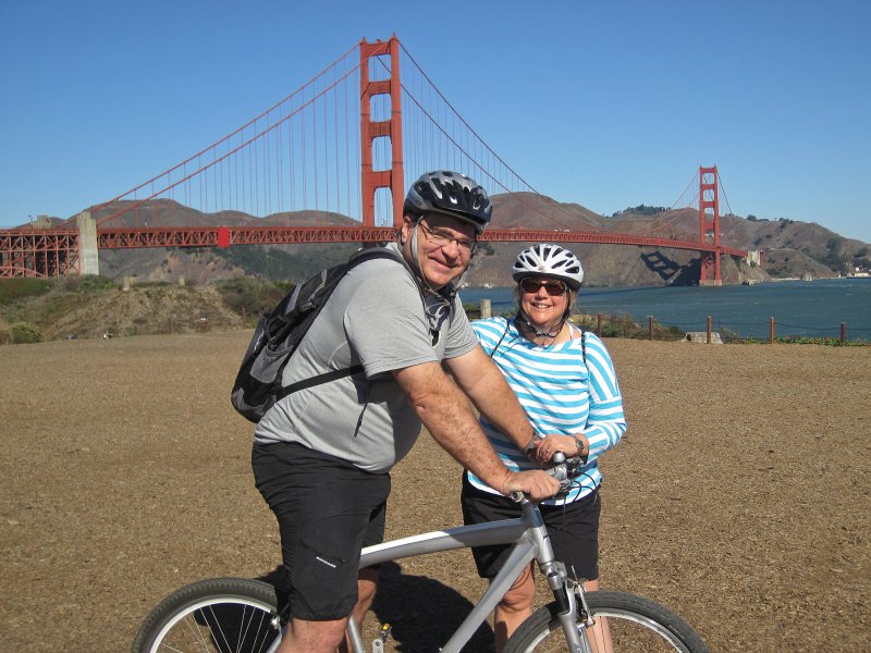 SanFrancisco100313-6255.jpg - Jack and Cathie. Biking the Golden Gate Bridge to Sausalito