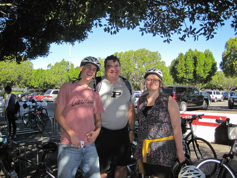 SanFrancisco100313-6271.jpg - Mike, Jack and Liz at the Sausalito bike parking area.