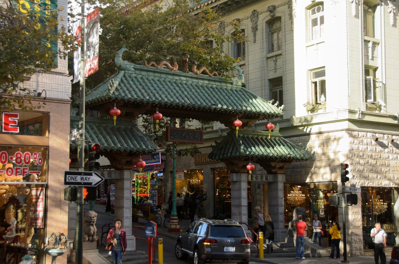 SanFrancisco100313-8703.jpg - Looking North up Grant street at China Town Gate