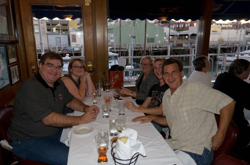 SanFrancisco100313-8706.jpg - Jack, Liz, Cathie, Mike and Uncle Steve. Dinner at Scoma's on Fisherman's Wharf