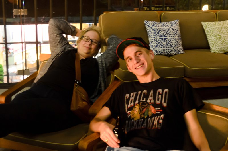 SanFrancisco100313-8733.jpg - Cahtie and Mike on the Mustard Building Terrace at Ghirardelli Square