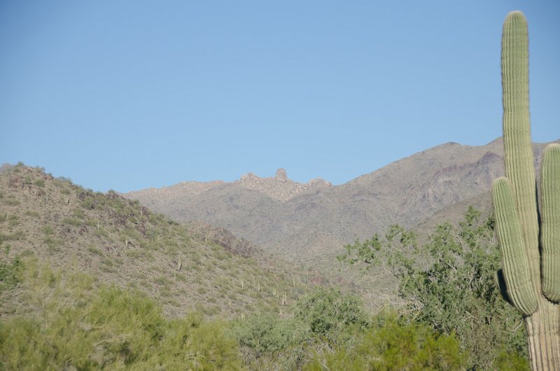 Scottsdale120513-9516.jpg - Tom's Thumb, viewed from Saguaro Trail, Saguaro Cactus, right edge