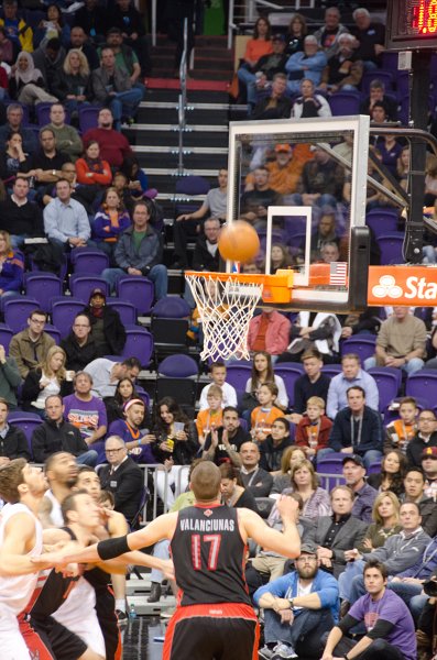 Scottsdale120513-9594.jpg - Raptor's Valanciunas. Raptors vs Suns at US Airways Center
