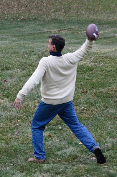 ThanksgivingNov2013-9205.jpg - Playing catch in the back yard, Thanksgiving 2013