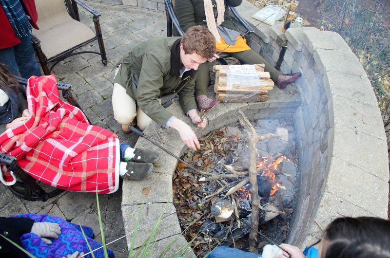ThanksgivingNov2013-9233.jpg - Around the fire on the patio, Thanksgiving 2013