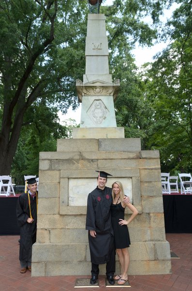 UofSCGraduation10May2013-6696.jpg - Coleman, Michelle and Mike at Maxcy Monument