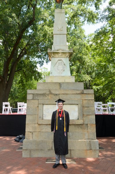 UofSCGraduation10May2013-6709.jpg - David at Maxcy Monument