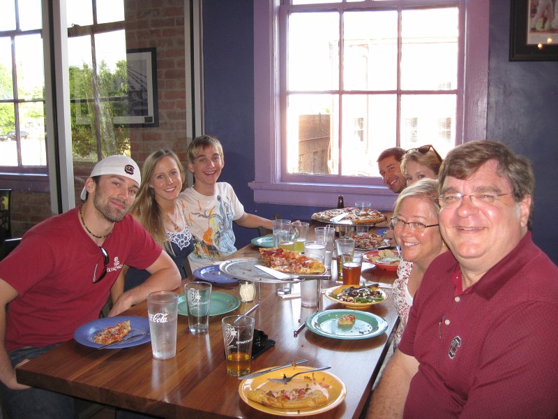UofSCGraduation10May2013-5187.jpg - Dinner at Mello Mushroom: Coleman, Liane, Mike, Cathie, Jack