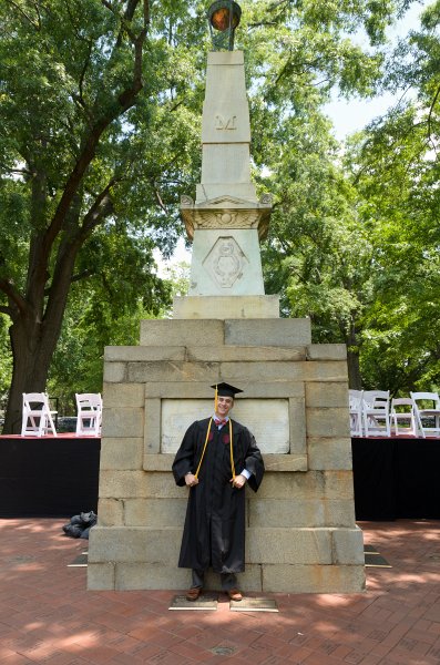 UofSCGraduation10May2013-6703.jpg - Mike  at Maxcy Monument