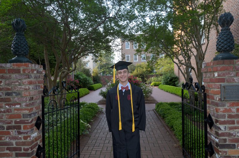 UofSCGraduation10May2013-6782.jpg - Mike at Memorial Rose Garden, Horseshoe