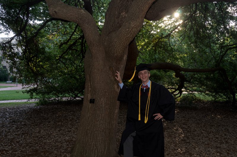 UofSCGraduation10May2013-6807.jpg - Mike at trees near Rutledge College, Horseshoe