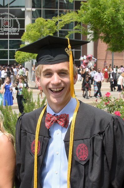 UofSCGraduation10May2013-6981.jpg - Mike outside of Colonial Life Arena after graduation
