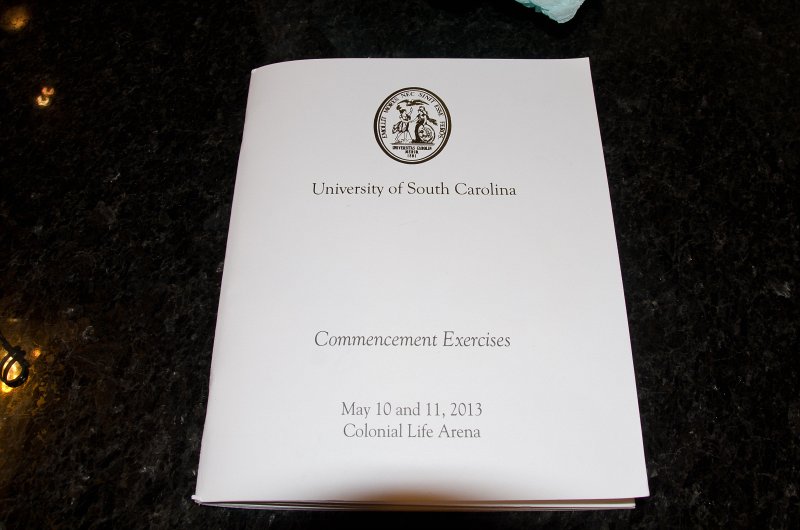 UofSCGraduation10May2013-7061.jpg - University of South Carolina, Commencement Exercises Program, May 11, 2013