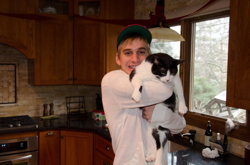 StPetersburg012113-5221.jpg - Mike and Monster before leaving for Senior year, last semester.