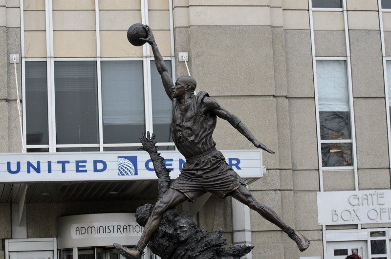 BullsVsPortland032814-0671-3.jpg - Michael Jordan statue at Gate 4. Bulls vs Portland Trailblazers, United Center 3/28/14