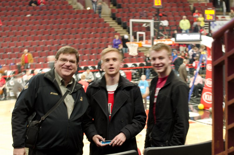 BullsVsPortland032814-0679-3.jpg - Jack, Mike and Kurt at row 9, center court. Bulls vs Portland Trailblazers, United Center 3/28/14