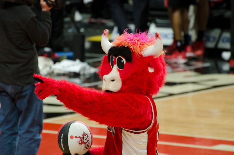 BullsVsPortland032814-0918-2.jpg - Benny The Bull. Bulls vs Portland Trailblazers, United Center 3/28/14