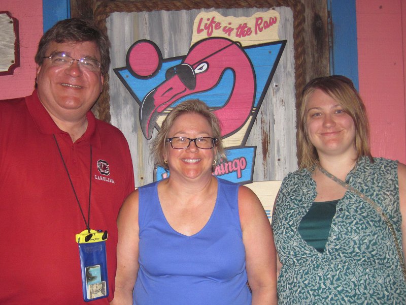 Captiva041214-0222.jpg - Jack, Cathie, Liz. Dinner at Lazy Flamingo
