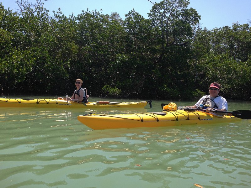 Captiva041214-69.jpg - Mike and Jack. Kayaking around Buck Key.