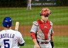 Castillo and Mesoraco  Catcher: Devin Mesoraco #39 C. At bat: Welington Castillo #5 C. Cubs vs Cincinnati Reds at Wrigley Field : #CubsVsReds #CubsGame #WrigleyField #100Year @Cubs, 2014, Baseball, Chicago, Cincinnati, Cubs, Reds, Wrigley Field