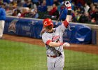 Frazier  Todd Frazier #21 3B in the ondeck circle. Cubs vs Cincinnati Reds at Wrigley Field : #CubsVsReds #CubsGame #WrigleyField #100Year @Cubs, 2014, Baseball, Chicago, Cincinnati, Cubs, Reds, Wrigley Field