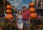 Jack and Cathie  Jack and Cathie pumpkin decor at the start of Main Street USA at Magic Kingdom : 2014, Disney, Florida, Magic Kingdom, Orlando