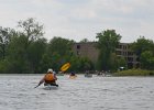 Approaching Batavia Dam  Cathie heading to the Batavia dam. Mid-American Canoe & Kayak Race on the Fox River from St Charles to Aurora : 2014, Fox River, Kayaking, Mid-American Canoe & Kayak Race