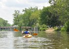 Approaching North Aurora Dam.  Approaching the portage area at the North Aurora Dam. Mid-American Canoe & Kayak Race on the Fox River from St Charles to Aurora : 2014, Dam, Fox River, Kayaking, Mid-American Canoe & Kayak Race