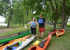 Liz and Jack.  Jack and Liz at the takeout point, finish line. Mid-American Canoe & Kayak Race on the Fox River from St Charles to Aurora : 2014, Fox River, Kayaking, Mid-American Canoe & Kayak Race