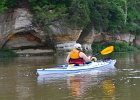 Cathie  Cathie, St Perer's Sandstone cliffs. Kayaking Fox River from Sheridan to Wedron : 2014, Fox River, Kayaking, Sheridan, Wedron