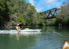 Cathie, Skokie Swift  Bridge  Cathie at the CTA Purple Line bridge just North of Central. Kayak North Shore Channel, Skokie to Wilmette Locks : 2014, Bridge, Chicago River, Cook County, IL, Illinois, Kayaking, North Shore Channel, Skokie, Skokie Park District, Skokie Swift Bridge, paddling
