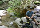 Ian  Ian and water fall. Hiking Rattle River section of Appalachian Trail in New Hampshire : 2014, AT, Appalachian Trail, Hiking, New Hampshire, Rattle River Trail, White Mountain National Forest