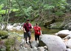 Jack and Cathie  Jack and Cathie at trail waterfall. Hiking Rattle River section of Appalachian Trail in New Hampshire : 2014, AT, Appalachian Trail, Hiking, New Hampshire, Rattle River Trail, White Mountain National Forest