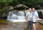 Ian and Leslie  Ian and Leslie Picnic lunch after kayaking.  Visiting Screw Auger Falls at Grafton Notch State Park : 2014, Grafton Notch State Park, Maine, Newry, Screw Auger Falls, waterfall