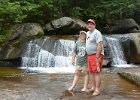Jack and Cathie  Cathie and Jack. Picnic lunch after kayaking.  Visiting Screw Auger Falls at Grafton Notch State Park : 2014, Grafton Notch State Park, Maine, Newry, Screw Auger Falls, waterfall