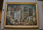 Paris120914-3253  "Galerie de vues de la Rome antique," painting by painting by Giovanni Paolo Pannini, 1758. Musée du Louvre/ Louvre Museum, Paris Day 2 : 1st arrondissement, 2014, Art Museum, Louvre Museum, Musée du Louvre, Painting, Palais du Louvre, Paris